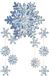 Merkloos 3D sneeuwvlok hangdecoratie mobiel - iriserend - 56 cm - winter thema versiering