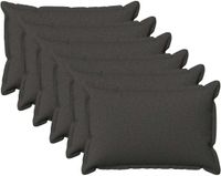 vidaXL - Kussensloop - 6 stuks - Donkergrijs - 30 x 50 cm