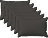 vidaXL - Kussensloop - 6 stuks - Donkergrijs - 30 x 50 cm