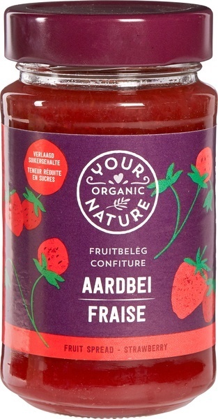 Your Organic Nature Fruitbeleg aardbeien 250 gram