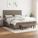 Maison Exclusive - Lit boxspring avec matelas, couleur taupe, 160x200 cm, rembourré