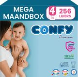 Confy Premium Luiers Maat 4 (7-14kg) - 256 Stuks - Mega MaandBox
