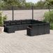 Maison Exclusive - Ensemble de jardin pour le jardin, composé de 12 pièces avec coussins, en polyrotin noir