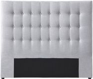 Vente-unique Hoofdbord met capitonnage 180 cm - Stof - Lichtgrijs - FRANCESCO