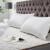 BedStory Bamboevezelkussen, 50 x 70 cm, 2 stuks, met afneembare antimijt kussenslopen, antiallergisch kussen met vulling 10% 7D en 90% 3D-polyestervezel, hotelkwaliteit
