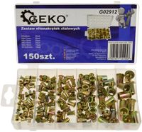 GEKO Set de rivets filetés en acier - 6 tailles - 150 pièces