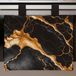 PETTI Artigiani Italiani - Ovenafdekking voor moderne keuken, marmereffect, zwart en goud, ovenafdekking voor keuken, 40 x 50 cm, 100% Made in Italy