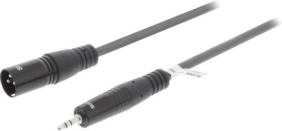Sweex SWOP15300E30 XLR Stereokabel XLR 3-pins Male - 3.5 mm Male 3.0 m Donkergrijs