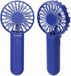 Trendoz Typhoon Mini handventilator - 2x - blauw - 8 x 17 cm - 3 snelheden - USB