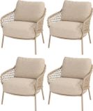 AVH-Collectie Flair dining tuintafel rond 90 cm antraciet keramiek