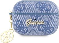 Guess 4G PU Leather Case - Apple Airpods Pro 2 (2e gen) - Blauw