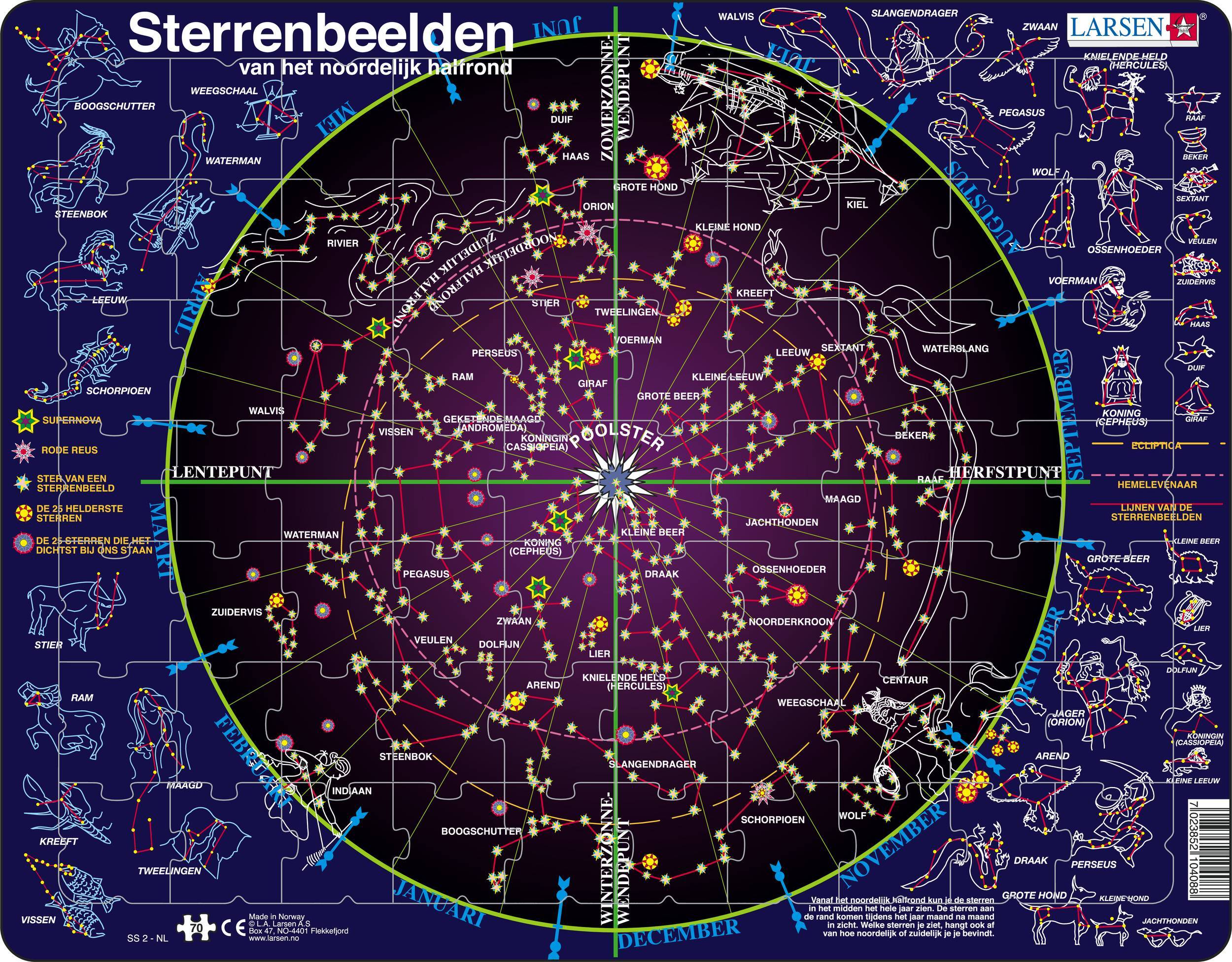 Larsen Maxi Sterrenbeelden 70 stukjes