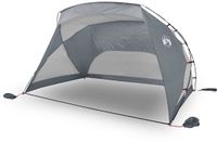 vidaXL Tente de plage 274x178x170/148 cm 185T polyester gris