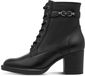 Tamaris Dames Laarzen Zwart Leer Synthetisch Ritssluiting Veters Ronde Neus 5-7 cm Hakhoogte 14 cm Schachthoogte 40