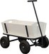 Sunny Billy Beach Wagon Bolderkar Antraciet - Blank hout - Bolderwagen met luchtbanden - 94x61x97cm