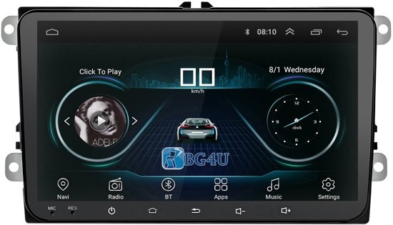 BG4U Navigatie radio Seat Leon Toledo Altea, Android 8.1, 9 inch scherm, Canbus, GPS, Wifi, Mirror link, DAB+, Bluetooth Merk