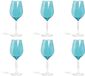 Enjoy Excelsa Italiaans Design Set van 6 Blauwe Wijnglazen – Gespoten Glas, Modern Design