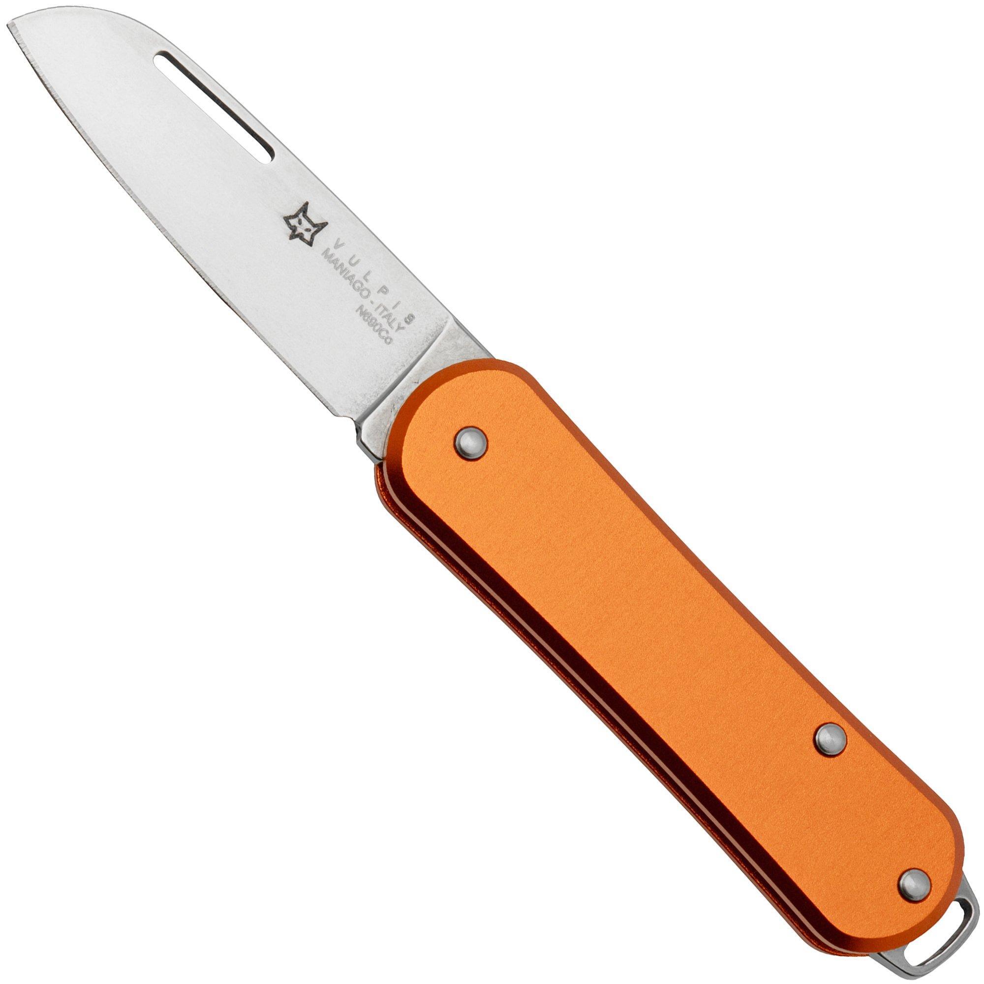 Fox Vulpis FX-VP108OR, N690Co, Aluminium Orange, zakmes