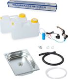 230V Set voor campingwastafel, technische set, wastafelbouwset, spoelbak voor caravan, tuin