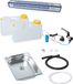 230V Set voor campingwastafel, technische set, wastafelbouwset, spoelbak voor caravan, tuin