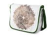 Bonamaison Digitaal bedrukte Messenger schooltas met kaki riem voor studenten, crossbody tas, koerierstas, schoudertas voor kinderen, meisjes, jongens, maat: 29x36 cm