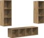 vidaXL Tv-meubelset - 3-delig - Artisan Eiken Bewerkt Hout