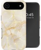 Selencia Hoesje - Geschikt voor Apple iPhone Air - Backcover geschikt voor MagSafe - Golden Beige Marble