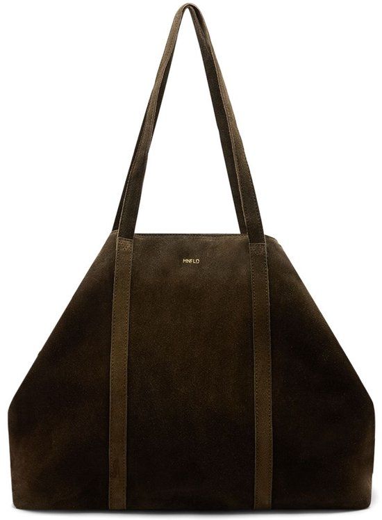 Manfield - Groene suède shopper