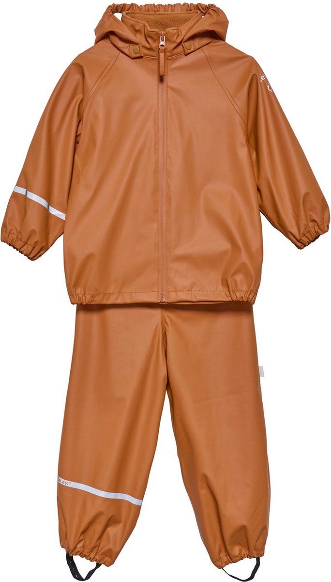 CELAVI - Basic regenpak voor kinderen - Gerecycled - Amber Bruin - maat 110 (5 Years)