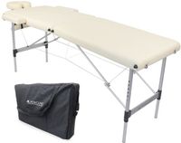 Mobiclinic CA-01 Light - Massagetafel - Aluminium - Opvouwbaar - Draagbaar - 186x60 cm - In hoogte verstelbaar - Wit