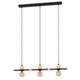 EGLO 43752 Plafondlamp Zwart/Bruin E27 40W