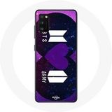 Maniacase Hoesje voor Samsung Galaxy S20 Plus Bangtan Sonyeondan Logo BTS En Logo ARMY I Purple You