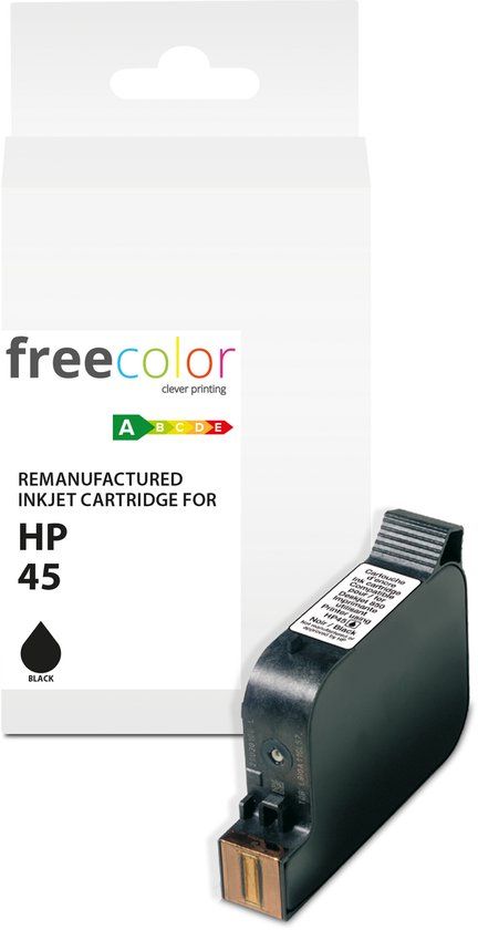 Freecolor HP 45 - Zwart - 45ml - Huismerk Inktcartridge