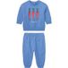 LUPILU Baby sweatpak, 2-delig, met biologisch katoen. (Blauw, 62/68)