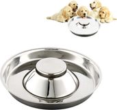 Merkloos / Sans marque SUOXU Voederbak voor puppy's, hondenbakken van roestvrij staal metaal, puppy's voor puppy's kan voor meerdere puppy's tegelijkertijd worden gebruikt, waterbak en voederbak (1 stuk