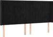 vidaXL Hoofdbord met randen 203x16x118/128 cm fluweel zwart