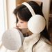 OrangeCartB.V. Oreilles chaudes pour femmes en hiver, cache-oreilles doux (Noir)