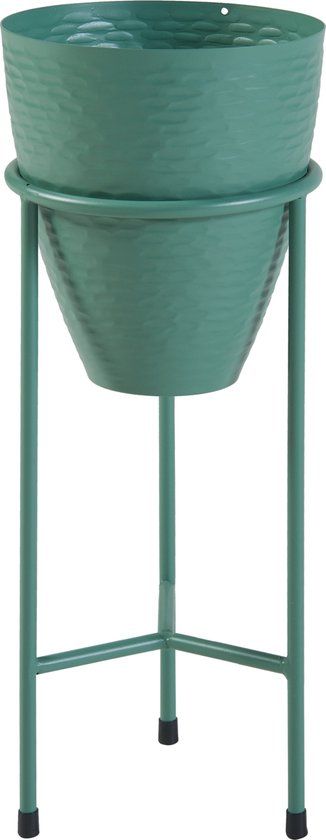 en.casa Plantenstandaard Asten - 40.5x16 cm - Groen - Metaal