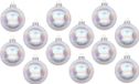 Inge-glas Inge Christmas Goods Kerstballen - 12 stuks - Transparant Parelmoer - 8 cm Diameter - Glas - Glans/Mat