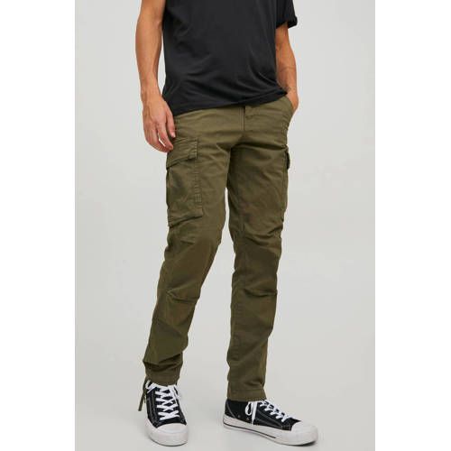 JACK & JONES PANTS STUDIO regular fit broek olive night