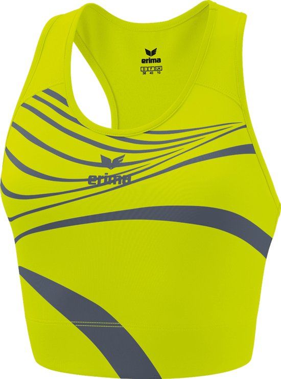 Erima Racing Bra Dames - Fluogeel - Maat 40 - Medium Ondersteuning - Polyester
