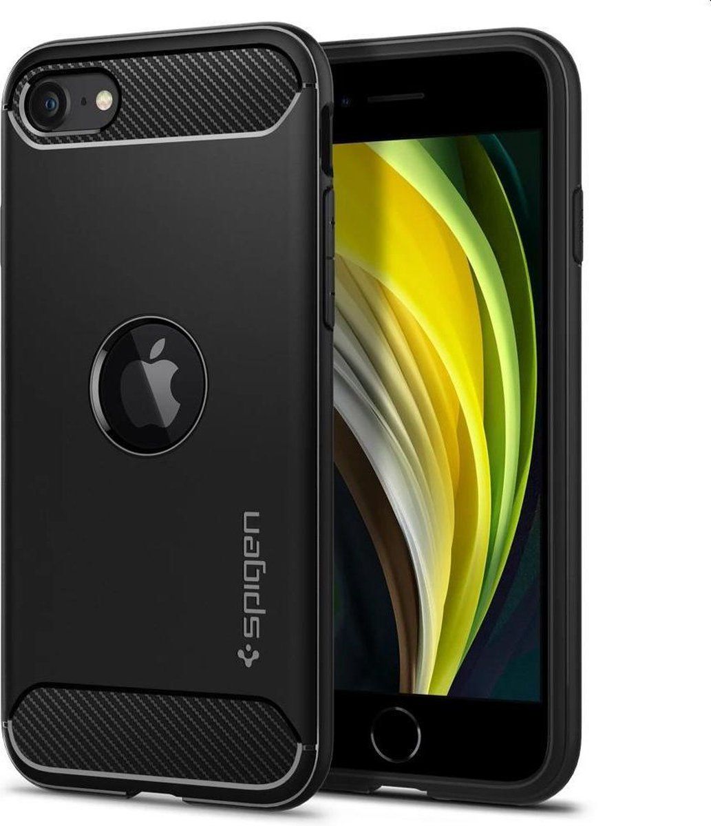 Spigen Apple iPhone SE 2020 Hoesje Rugged Armor Zwart