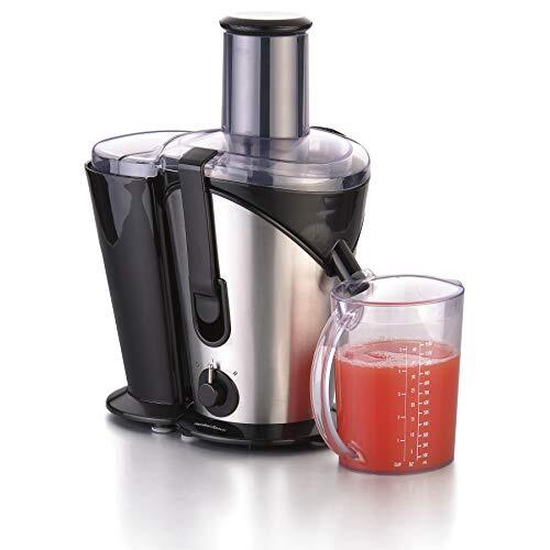 Hamilton Beach Big Mouth Juice Extractor, Grote Invoertrechter van 8 cm, Eenvoudig Schoon te Maken, 2 Snelheden, BPA-Vrij, Roestvrij Staal (67750-CE)