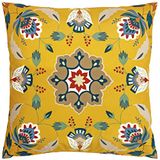 furn. Folk Flora Outdoor Kussenhoes, Oker, 43 x 43 cm