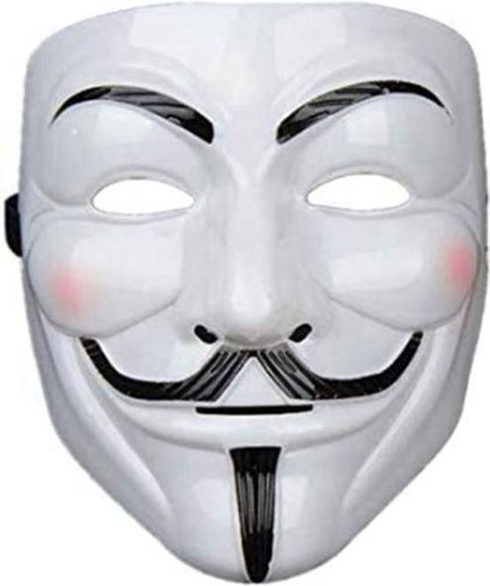 - Anonymous Masker · V for Vendetta Masker · Halloween Masker · Zwart · Wit · La Casa de Papel · Guy Fawkes · Carnaval · Bivakmuts