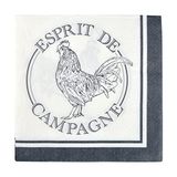 Homéa Set van 20 papieren servetten, 3-laags, 33 x 33 cm, landelijke geest