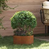vidaXL Plantenring - 5 stuks - Roestig - 40 x 40 x 20 cm - Weervast staal