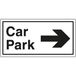 VSafety Car Park Pijl Rechts - 600x300mm - 1mm Rigid Plastic