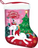 Arditex Kerstsok Unicorn 42 Cm Polyester Rood/roze