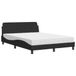 vidaXL Lit avec matelas "Dover" velours noir 140x190 cm